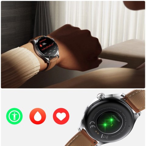 Smartwatch Joyroom Classic Series JR-FC2 Pro z funkcją odbierania połączeń - srebrny