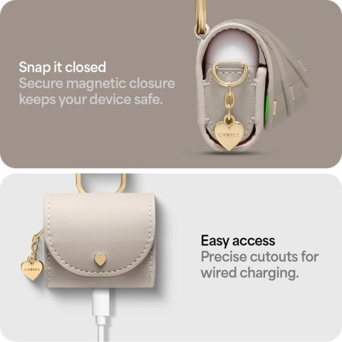 Etui Spigen Cyrill Mini Bag na AirPods 4 - beżowe