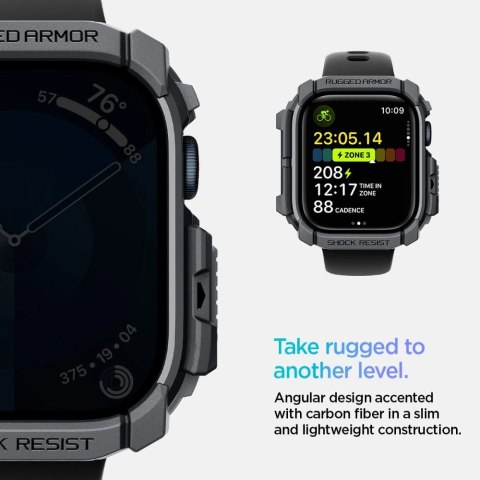 Etui Spigen Rugged Armor na Apple Watch 10 46 mm - szare
