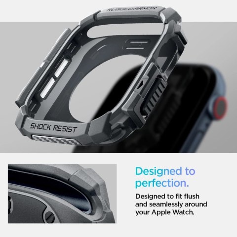 Etui Spigen Rugged Armor na Apple Watch 10 46 mm - szare