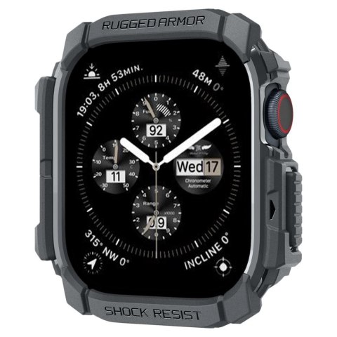 Etui Spigen Rugged Armor na Apple Watch 10 46 mm - szare