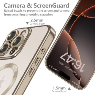 Etui Tech-Protect MagFlex MagSafe na iPhone 16 Pro Max - złote