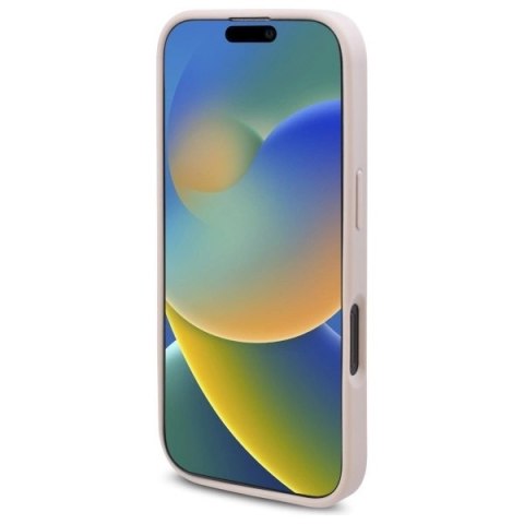 Etui Guess 4G Flowers Print MagSafe na iPhone 16 Pro 6.3" - różowe