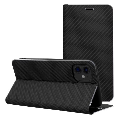 Kabura LUNA Book Carbon do IPHONE XR czarny Kabura LUNA Book Carbon do IPHONE XR czarny