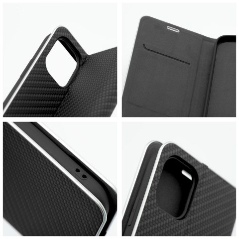 Kabura LUNA Book Carbon do IPHONE XR czarny Kabura LUNA Book Carbon do IPHONE XR czarny