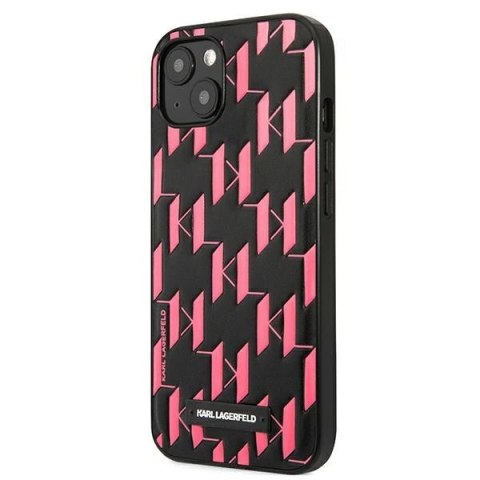 Etui Karl Lagerfeld Monogram Plaque na iPhone 13 / 14 / 15 6,1" - różowe