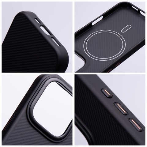 Carbon Elite Mag Cover kompatybilny z MagSafe pasuje do IPHONE 15 PRO MAX czarny Carbon Elite Mag Cover kompatybilny z MagSafe pasuje do IPHONE 15 PRO MAX czarny