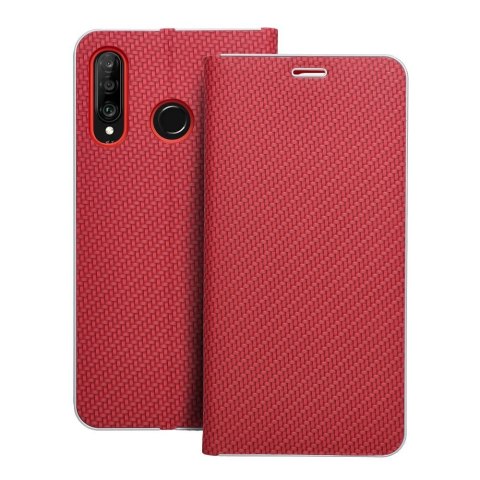 Kabura LUNA Book Carbon do HUAWEI P30 Lite czerwony Kabura LUNA Book Carbon do HUAWEI P30 Lite czerwony