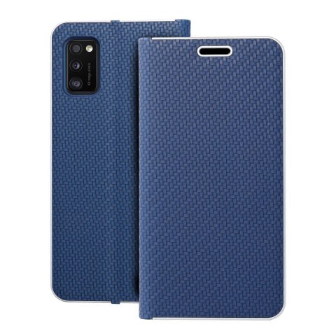 Kabura LUNA Book Carbon do SAMSUNG A41 niebieski Kabura LUNA Book Carbon do SAMSUNG A41 niebieski