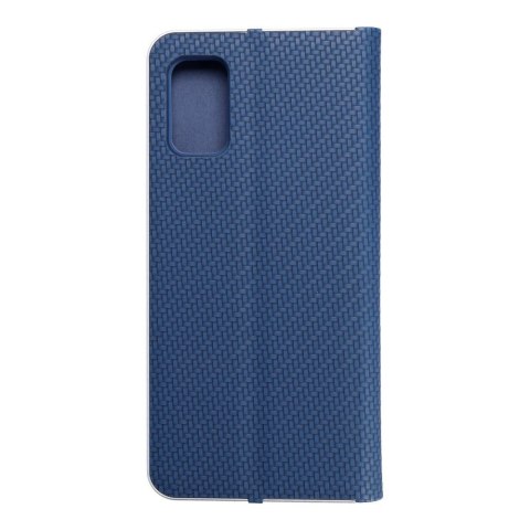 Kabura LUNA Book Carbon do SAMSUNG A41 niebieski Kabura LUNA Book Carbon do SAMSUNG A41 niebieski