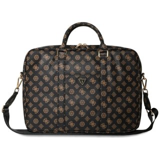 Torba Guess 4G Peony Front Pocket Zipper Triangle Logo na laptopa 16" - czarna