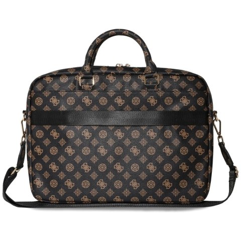 Torba Guess 4G Peony Front Pocket Zipper Triangle Logo na laptopa 16" - czarna