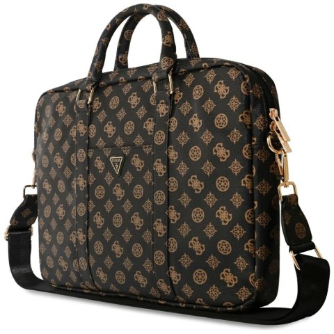 Torba Guess 4G Peony Front Pocket Zipper Triangle Logo na laptopa 16" - czarna