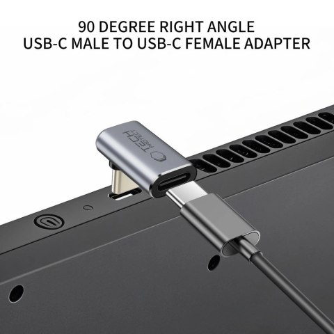 Adapter kątowy Tech-Protect Ultraboost AA02 USB-C - szary