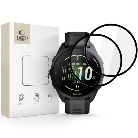 Szkło hybrydowe Tech-Protect Glass Flex+ 2-pack na Garmin Forerunner 165 - czarne
