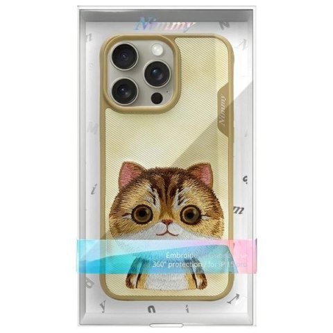 Etui Nimmy Big Eyed Pet 2.0 Cat na iPhone 15 Pro - zielone