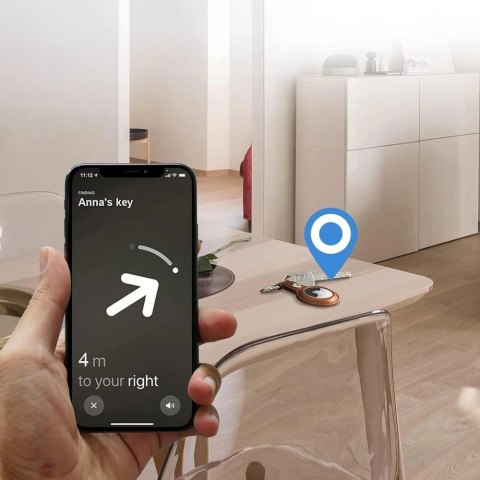Etui Tech-Protect NaturalFit na Apple AirTag 1 / 2 - brązowy