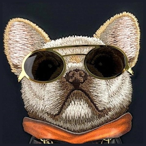 Etui Nimmy Glasses Cool Dog na iPhone 16 - czarne