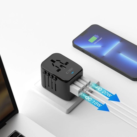Adapter Tech-Protect TA200 EU / UK / US / AU - czanry Adapter Tech-Protect TA200 EU / UK / US / AU - czanry