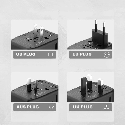 Adapter Tech-Protect TA200 EU / UK / US / AU - czanry Adapter Tech-Protect TA200 EU / UK / US / AU - czanry