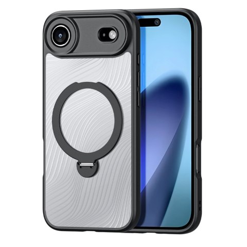 Etui Dux Ducis Aimo Mag z pierścieniem magnetycznym i podstawką na iPhone 17 Air - czarne