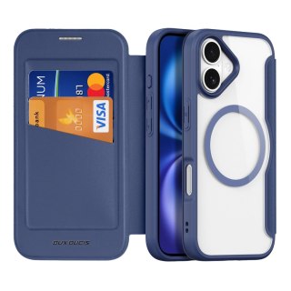 Etui Dux Ducis Skin X Pro na iPhone 17 Air z MagSafe i portfelem - niebieskie