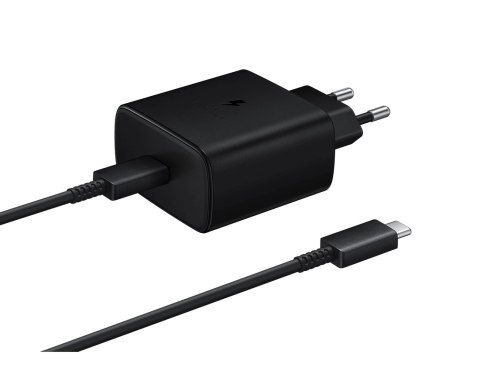 Ładowarka sieciowa Samsung EP-TA845EWE 45W z kablem USB-C Samsung EP-DW767JWE 45W 1,8m (OOB Bulk - opakowanie zastępcze) - czarn