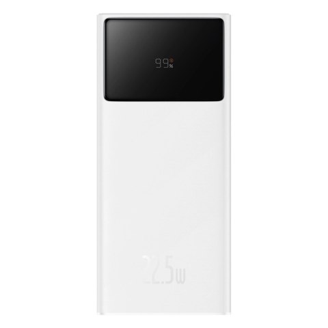 Powerbank Baseus EnerFill FP41 30000mAh 22.5W z kablem Baseus Simple USB-A - USB-C 3A 30cm - biały