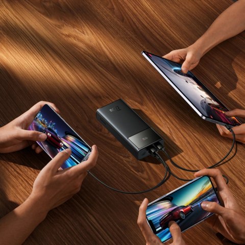 Powerbank Baseus EnerFill FP41 30000mAh 22.5W z kablem Baseus Simple USB-A - USB-C 3A 30cm - czarny