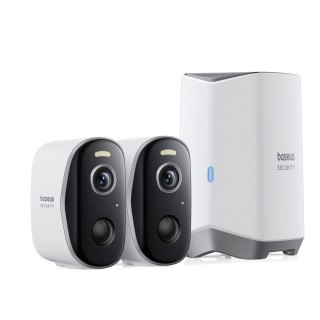 Zestaw monitoringu zewnętrznego Baseus Security N1 2K (2 kamery) - biały