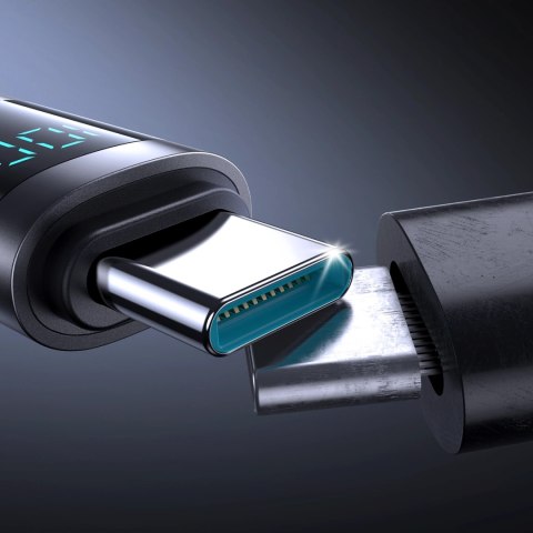 Kabel Joyroom S-A16 Pro Prism Series 100W USB-C - USB-C z wyświetlaczem cyfrowym 1,2m - czarny