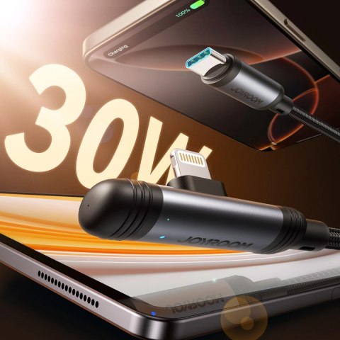 Kabel Joyroom S-A56 EnjoyX Series 90° USB-C - Lightning 30W 1,2m - czarny