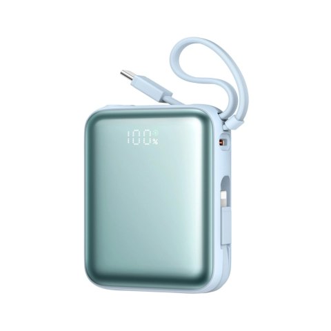 Powerbank Joyroom JR-PBF27 22,5W 10000mAh z dwoma wbudowanymi kablami - niebieski