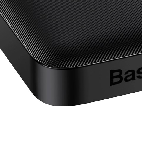 Baseus Bipow powerbank z szybkim ładowaniem 10000mAh 20W czarny (Overseas Edition) + kabel USB-A - Micro USB 0.25m czarny (PPBD0