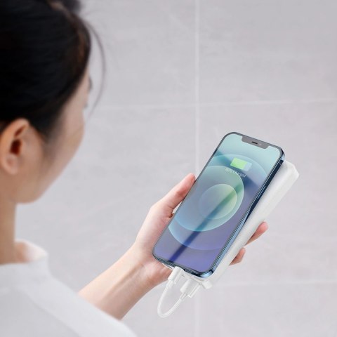 Baseus Bipow powerbank z szybkim ładowaniem 10000mAh 20W czarny (Overseas Edition) + kabel USB-A - Micro USB 0.25m czarny (PPBD0