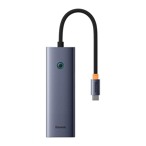 Hub USB-C 4w1 Baseus UltraJoy 3 x USB-A 3.0 + RJ45 - szary