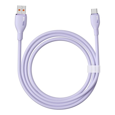 Kabel Baseus Pudding 100W USB-A - USB-C 2m - fioletowy