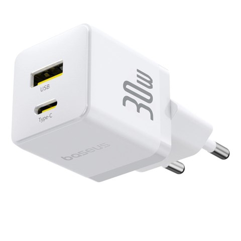 Ładowarka sieciowa Baseus Palm 30W USB-C USB-A - biała