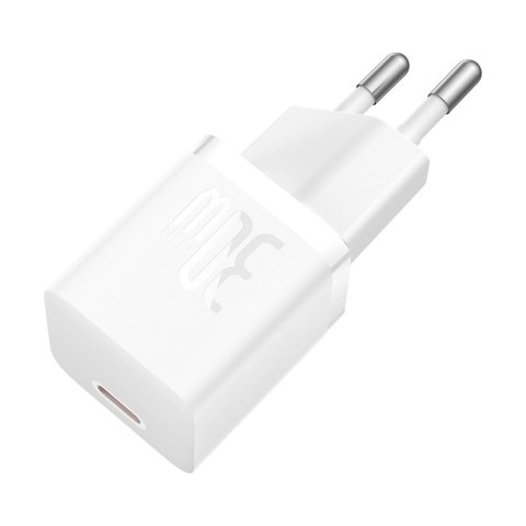 Miniładowarka sieciowa Baseus GaN5 30W USB-C - biała