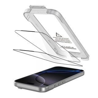Szkło hartowane Tech-Protect Quick Set+ 2-pack na iPhone 17 Pro - czarne