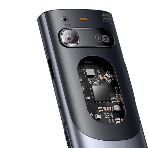 Wskaźnik laserowy Baseus Orange Dot z AI i automatycznym tłumaczeniem - szary (z akumulatorem)