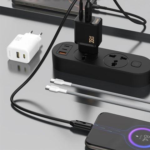 Ładowarka sieciowa Dudao A27 MaxC 35W + kabel USB-C - biała