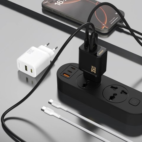Ładowarka sieciowa Dudao A27 MaxC 35W + kabel USB-C - biała