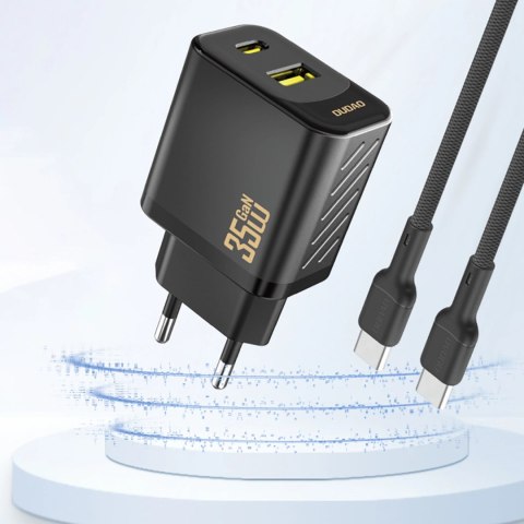 Ładowarka sieciowa Dudao A27 MaxC 35W + kabel USB-C - czarna