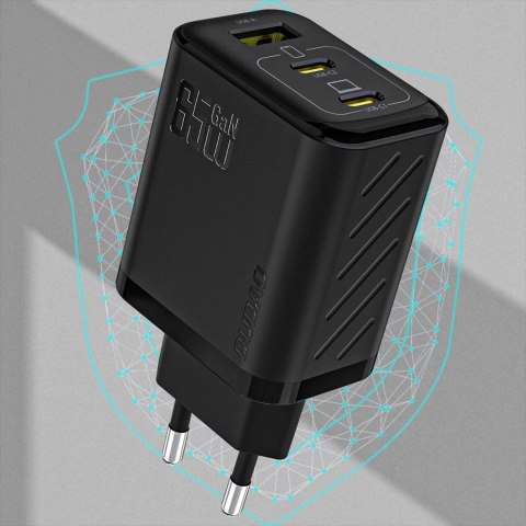 Ładowarka sieciowa Dudao A29C 65W GaN + kabel USB-C - czarna