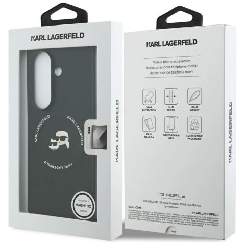Etui Karl Lagerfeld Karl&Choupette Logo MagSafe na Samsung Galaxy Z Fold7 - czarne