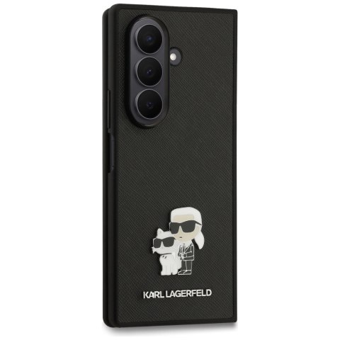 Etui Karl Lagerfeld Saffiano Karl&Choupette Pin na Samsung Galaxy Z Fold7 - czarne