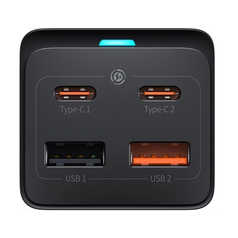 Stacja ładująca Baseus GaN3 Pro 65W EU + 2 x USB-C + 2 x USB-A z kablem Baseus Xiaobai USB-C 100W 1m - czarna