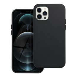 Futerał LEATHER MAG COVER kompatybilny z MagSafe do IPHONE 12 Pro czarny