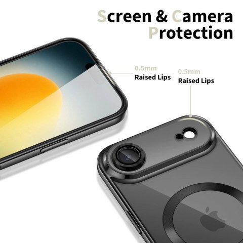 Etui Tech-Protect MagFlex MagSafe na iPhone 17 Air - przezroczysto-czarne